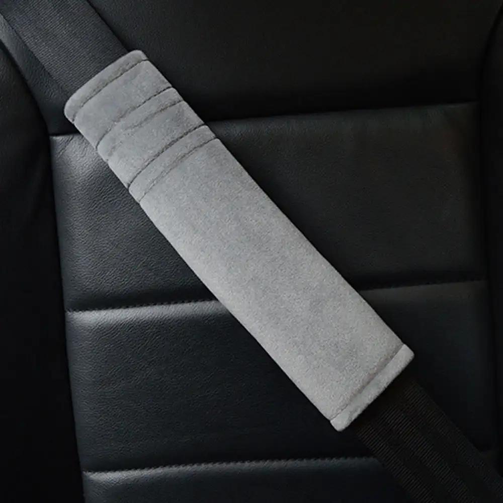 2Pcs Car Seatbelt Covers Velvet Shoulder Strap Covers Soft Plush Cushion Adjustable Seat Belt Cover for Truck Backpack Straps