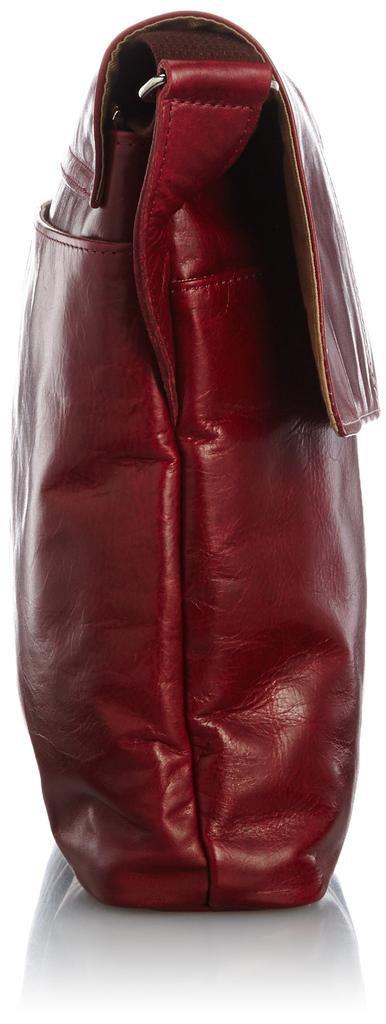 Kiwada Waxed Cowhide Leather Shoulder Bag with Flap, Made In Toyooka City, Hyogo Prefecture, the Bag Capital of Japan, 9002 72, Wine Red
