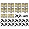 40pcs Chassis Engine Guard Metal Nut/Screw Washers U-shape Clip For BMW F10 E46 E92 E90 Car Fender Bumper Cross Head Screws