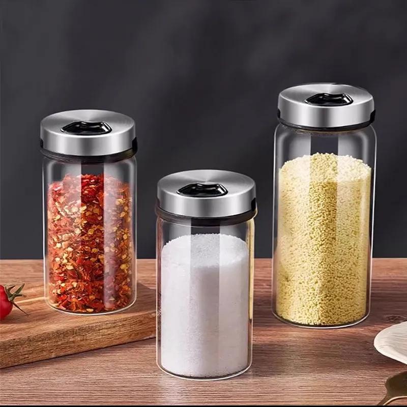 Wanshun Baiye Glass Seasoning Jar Set