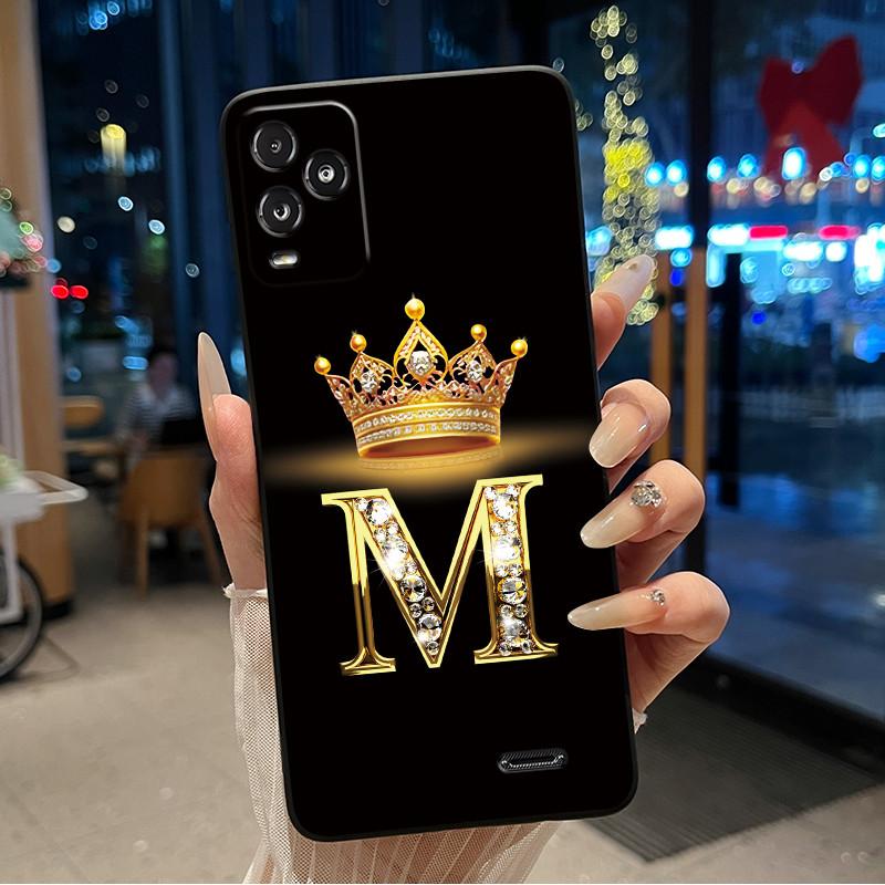 Crown Initial Letter Black Case For BLU View 5 Pro Protective Soft Silicone Shockproof Casing For BLU View 5 Pro Back Cover