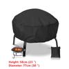 Ronde Vuurplaatshoes Waterdichte Beschermer Grill BBQ Hoes Zwart