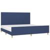 Bed Frame Without Mattress Blue 200 X 200 Cm Fabric