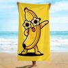 1 ST Grappige Bloemenbril Banaan Strandlaken, Sneldrogend Polyester Handdoek, Unisex, Creatief Strand Zwemmen Kamperen Cadeau