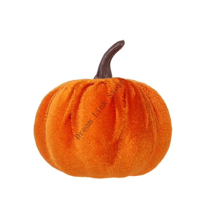 Q1FD Halloween Pumpkin Decoration Nordic Pumpkin Figurine Ornament Decorative Pumpkin
