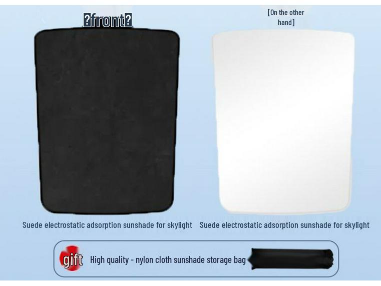 Tesla Model Y/3 Sunroof Suede Sunshade: Heat Insulation & UV Protection