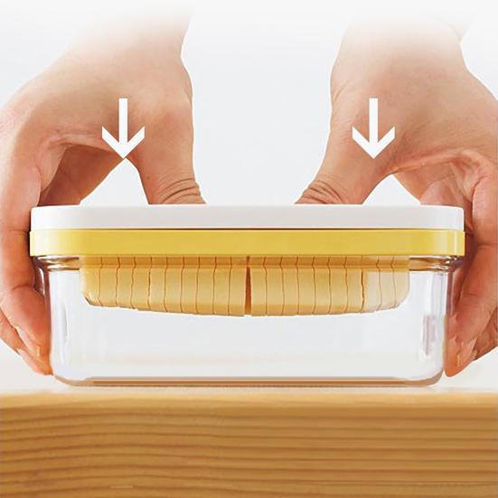 Butter Box Sealed Fresh-Keeping PE Cheese Keeper with Cutter Slicer for Kitchen