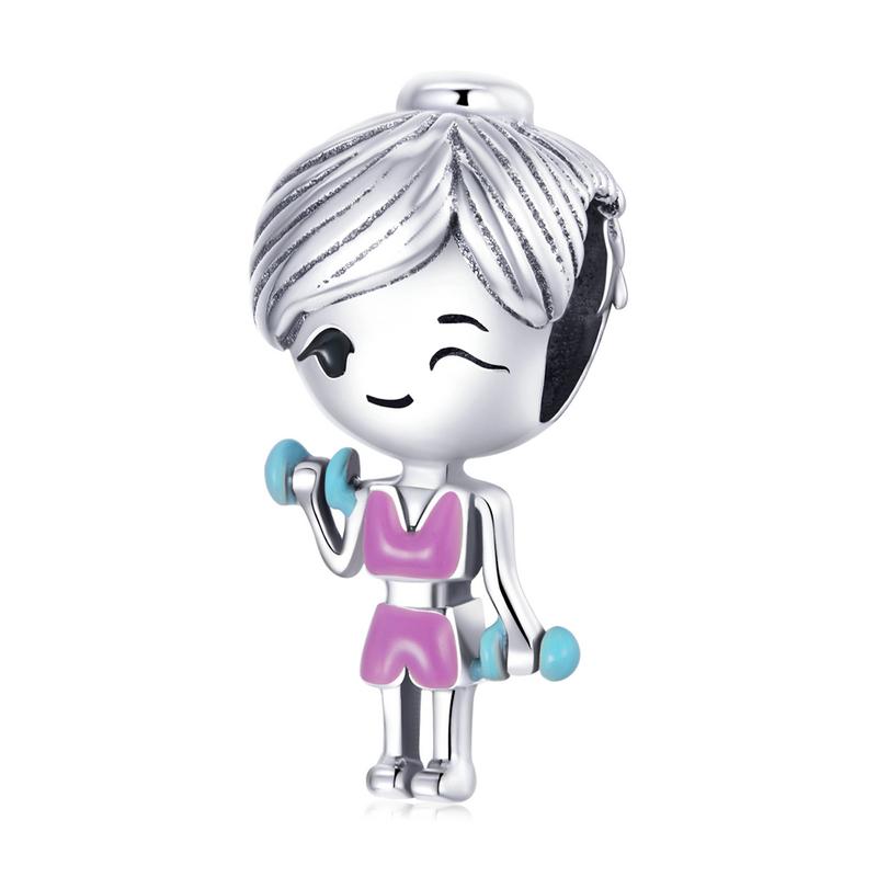 WOSTU New Design 925 Silver Family Beads Charms Fit Bracelet Pendant Fashion DIY Jewelry