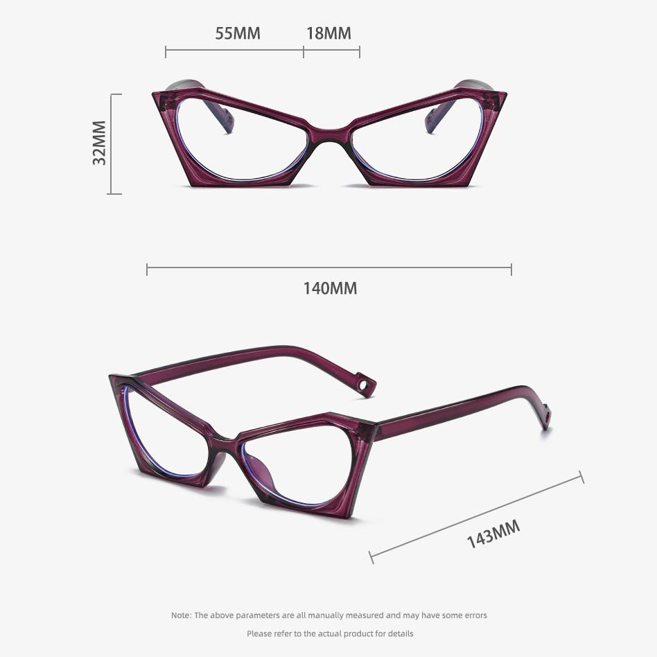 Vintage Anti Blue Light Optical Cat Eye Butterfly Glasses - Women Luxury Brand Designer Myopia Prescription Sexy Eyewear Frame