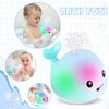 Battery Model--Baby Bath Toys Light Up Whale Bath Toys Baby Easter Gifts Cute Whale Squirting Bathtub Toys Combine Colorful Lights And Design