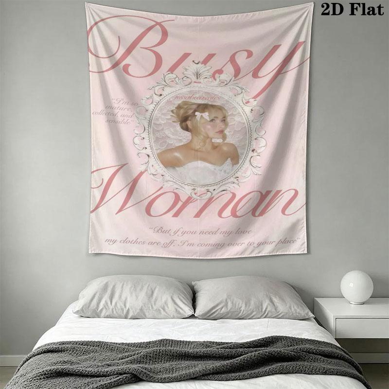 Sabrina Carpenter Magic Wall Hanging Printed Fabric Blanket Decorative Tapestries for Bedroom Living Room Home Decor