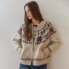 Nordic Snow Knit Zip Up Cardigan Ze12qd003na