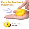 Vinyl Duck Car Decorations Cute Yellow Duck Car Dashboard Ornaments
