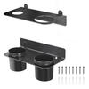 Durable Construction Wall Mounted Funnel Organizer Two Drip Cups Heavy Duty Oil Funnel Holder Removable Drip Cups