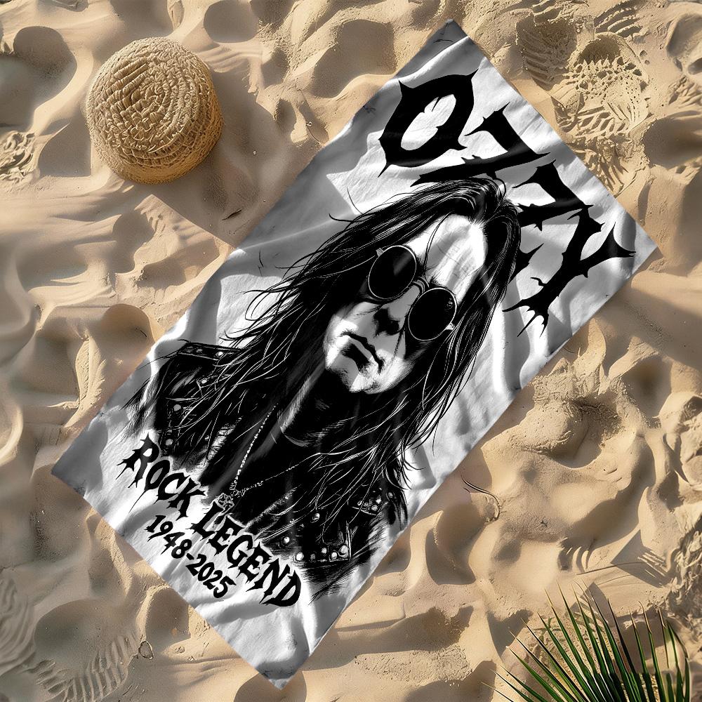 Ozzy Osbourne Beach Towel for Beach Travel Durable Picnic Mat, Yoga & Fitness, Camping Blanket Bath Accessory