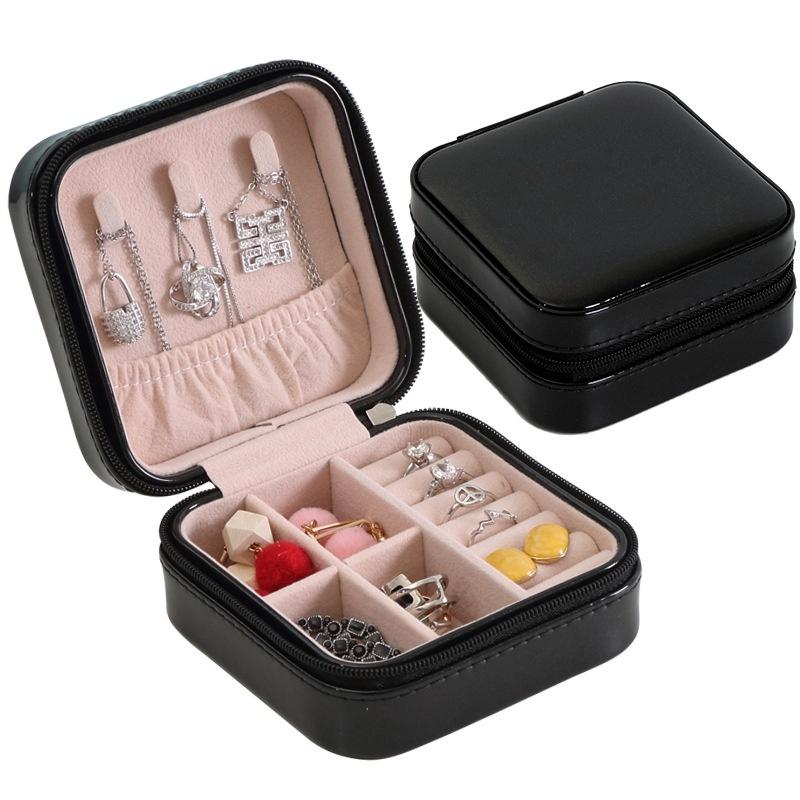 Boîte de rangement pour bijoux, boîte de rangement pour bijoux cosmétiques de voyage, organisateur de conteneur de beauté, collier, cadeau d'anniversaire
