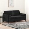 Vidaxl 2-Seater Sofa With Cushions, Black, 140 Cm, Velvet
