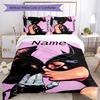3pcs Custom Name Batman Bedding Set Duvet Cover Closure Includes 1 Duvet Cover & 2 Pillowcases for All Seasons Bedroom Decor