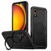 For Galaxy XCover7 Stand Cover, Carbon Fiber Texture Compatible With MagSafe Shockproof Phone Case Fit Samsung Galaxy XCover 7
