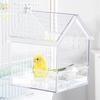 Comedero colgante para loros Previene la dispersión Cuenco para alimentación de aves Multifunción Bañera para aves Periquitos Accesorios para jaula de pájaros