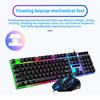 Game Office Universal Light Wired Keyboard And Mouse Set Mechanical Feel Floating High Key Cap Rebound Comfort Game Mouse Set