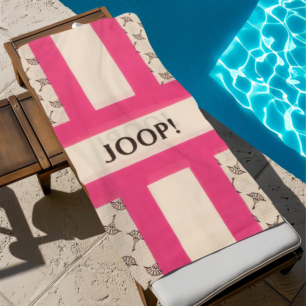 JOOP! Absorberende Strandhanddoek, Sneldrogende Microvezel Badhanddoek, Luxe Print Zachte Handdoek voor Strand Zwembad Reizen Badhanddoek