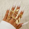 Mode Elegant Stapelbara Guld Färg Ringar Geometrisk Design Ring Set Accessoarer Vardag Festival Fest Gåvor 27910