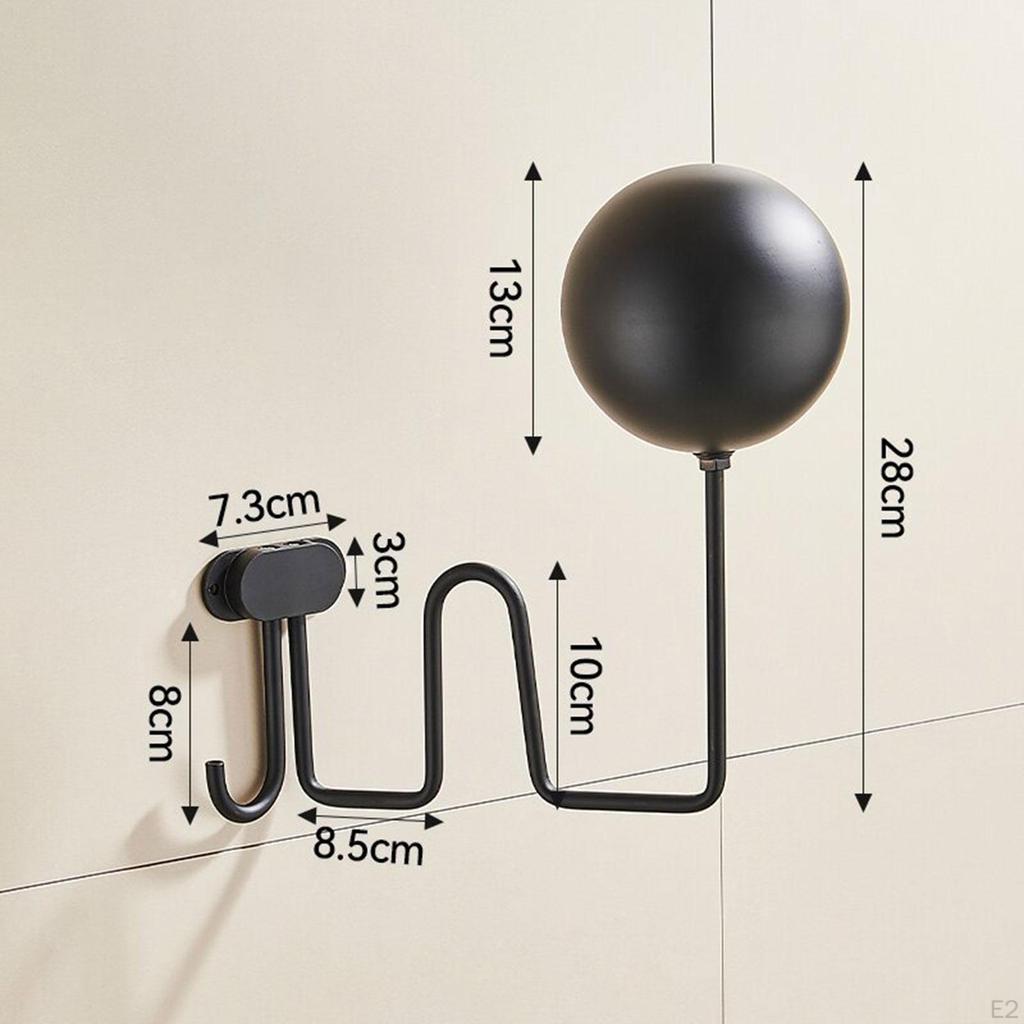 Helmet Motorcycle Holder Wall Mount 180 Degree Rotation Display Storage Hanger for Volleyball