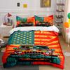 Stars, Stripes, Red Vehicle. Bedding Sets Duvet Cover Sets Duvet Covers Pillowcases(1*Duvet Cover 2*Pillowcases Without Duvet Insert)