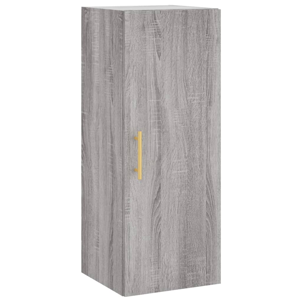 Highboard Gray Sonoma 34.5 X 34 X 180 Cm Particleboard