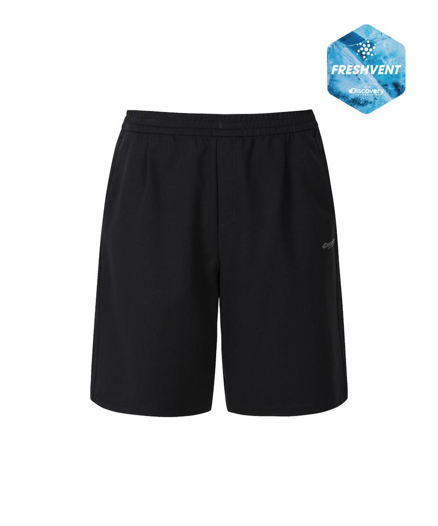 DISCOVERY EXPEDITION Pantaloni scurți de antrenament din tricot cu tehnologie Freshvent pentru bărbați (Negru)