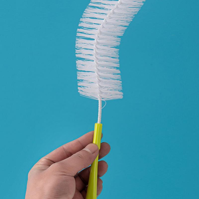 Brosse de nettoyage pour bouteilles de vin, bière, sport, thermos, verres et bouteilles de sport à col long et étroit.