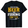Funny Beer Fishing Fix Graphic Tshirts Men Womens Fashion Casual Tshirt 100 Cotton Loose Oversized T Shirt