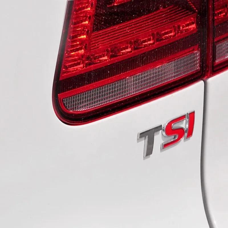 3D Metal TSI Letter Rear Trunk Emblem Badge Stickers Decal Car Styling For VW Polo Golf 5 6 7 CC Passat B5 B6 Bora Volkswagen