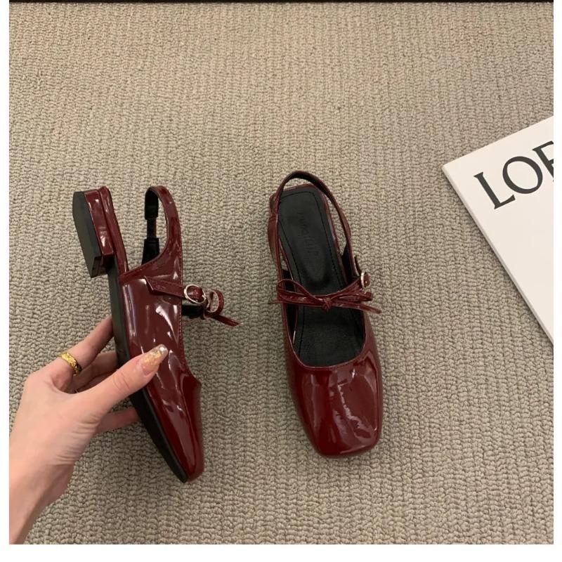 New Autumn Low Heels Bowknot Shallow Cut Ballet Single Shoes Women's Mary Jane Shoes Ladies Zapatos De Mujer