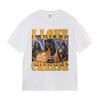 Funny I Love Cheese Skeleton Graphic T-Shirts Men Women Vintage Harajuku Short Sleeve T-shirt Summer Cotton Tops
