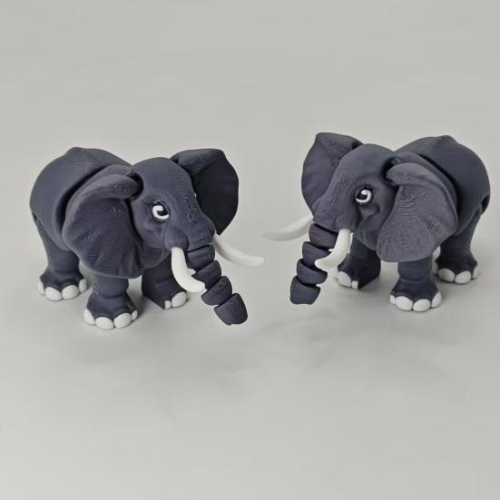 3D-gedruckte Elefantenfigur Bewegliche Gelenke Simulierte Elefanten-Stressabbau-Tier-Fidget-Spielzeug Haus-Büro-Schreibtisch-Dekoration Ornament