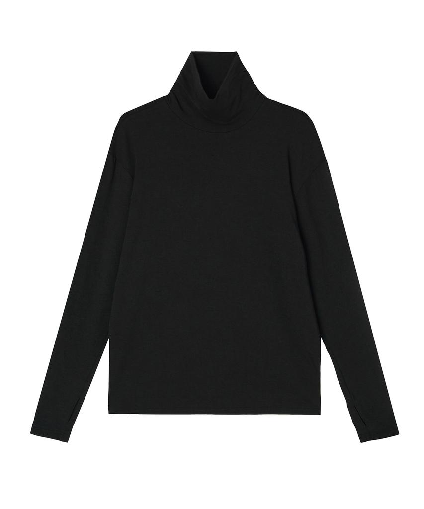 OX STUDIOS Cozy Roll Neck Long Sleeve (Black)
