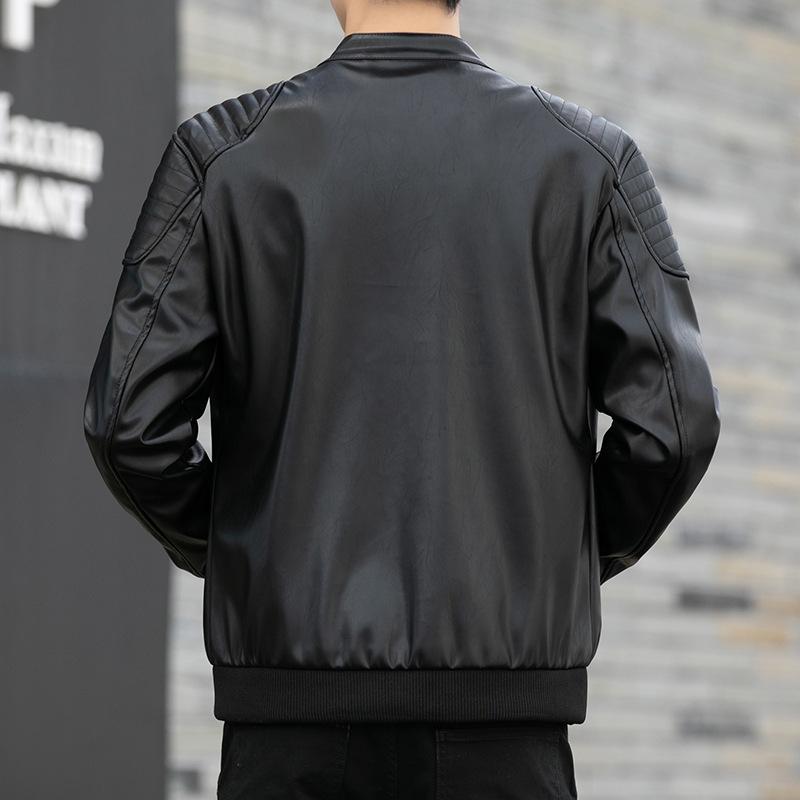 Leather Jacket Men's New Leather Jacket Korean Version Autumn and Winter PU Locomotive Casual Jacket Men's Clothing