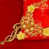 Luxury Yellow Gold Plated Flowers Pendant Necklaces Chain for Women Bride Gold Necklace Female Pendants Wedding Jewelry Gifts