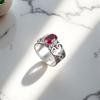 Pinker Rubellit Edelstein 925 Sterlingsilber Schmuck Handgefertigter Modischer Ring RR-16-17
