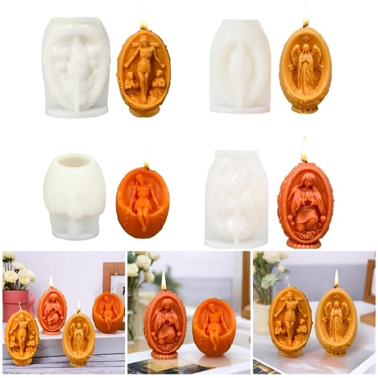 Eggs Candle Molds 3D Jesuses Eggs Silicone Moulds Plasters Molds Castings Molds Ornament Molds Epoxy Resin Molds
