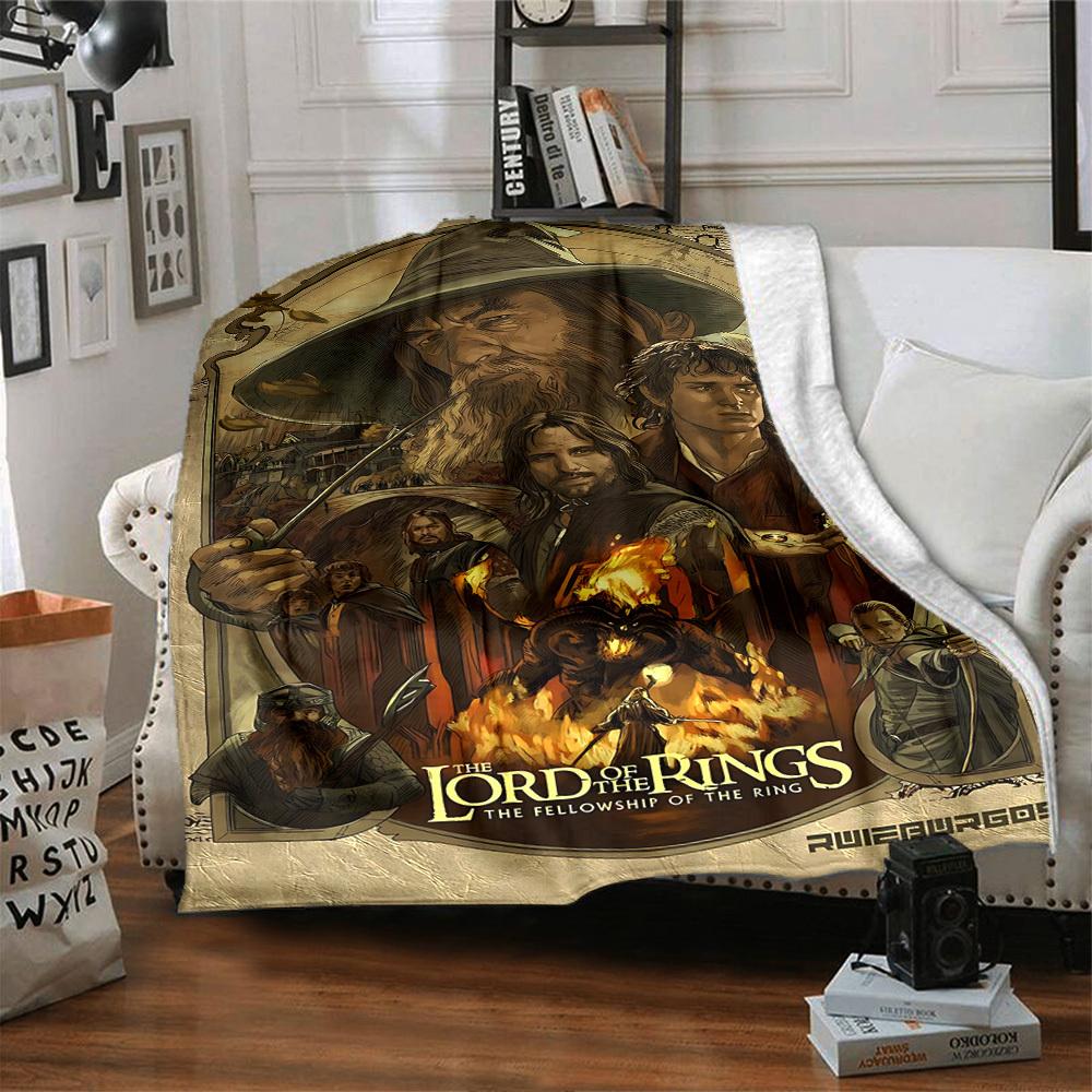 1pc Gandalf Fellowship Flannel Blanket Soft Warm Throw for Home, Office, Travel, All-Season Cozy Bedding Gift L1469