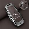 Q1984Leather Car Key Case Cover Key Shell Protector For Mercedes Benz A C E G Class GLC CLE CLA GLB GLS W177 W205 W213 W222 X167 AMG