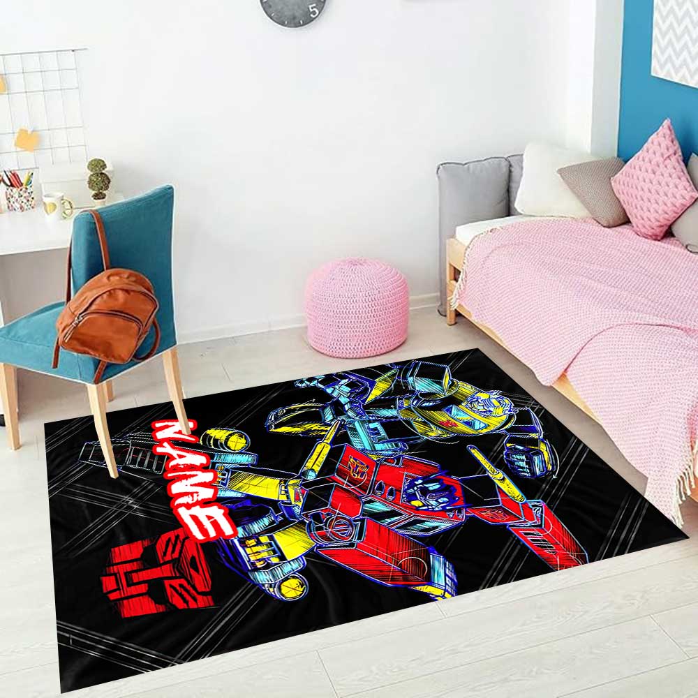 Love Transformers (17) Customize Your Name Rug, Office Chair Cushion, Home Bedroom Living Room Gift.