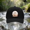Cute Drinking Cat Illustration Sandwich Baseball Cap Unisex Simple Lightweight and Adjustable Outdoor Sun Hat Ideal Gift Fo