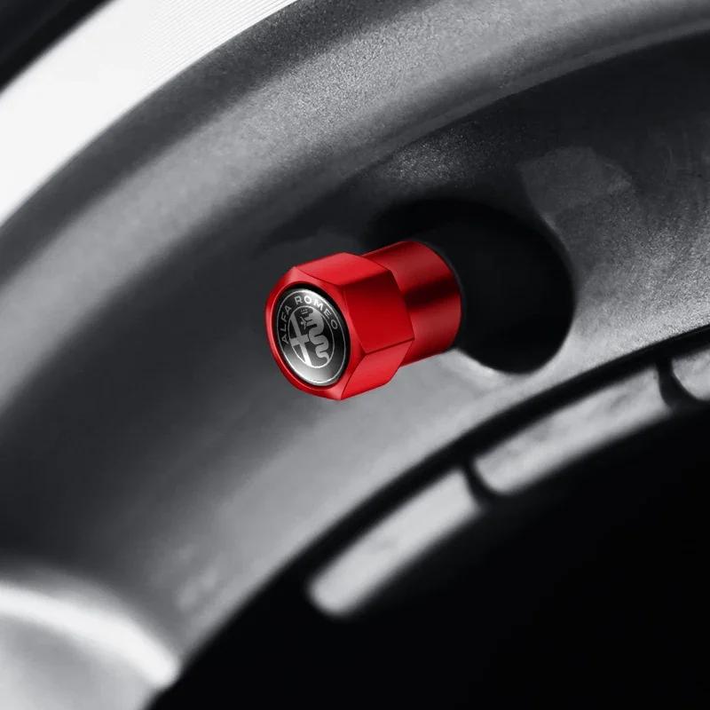 trbdm9 for Car Tire Hexagon Valve Cap Bolt Type Dustproof For Alfa Romeo 159 147 156 166 Giulietta Giulia Mito Stelvio Brera Spider