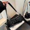Mode Pendelaar Onderarm Baguette Tas Gepersonaliseerd Trendy Cool Motorfiets Tas Niche Hoge Waarde Enkele Schouder Messenger Tas