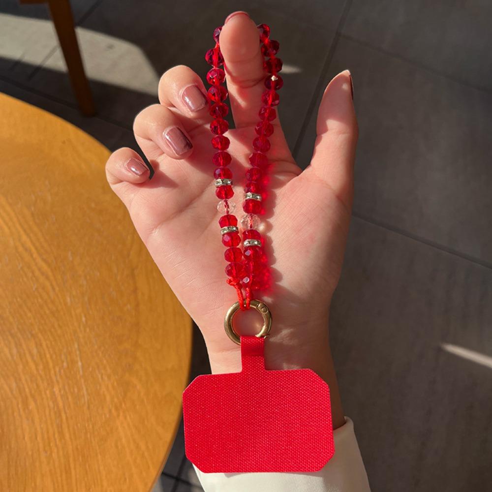 Crystal Beads Mobile Phone Chain Anti-lost Cellphone Strap Crystal Phone Straps Backpack Ornament