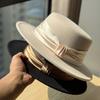 New French-style Elegant Bowknot Hat for Women, Winter British Retro Wool Felt Hat, Fashionable Versatile Wool Jazz Hat